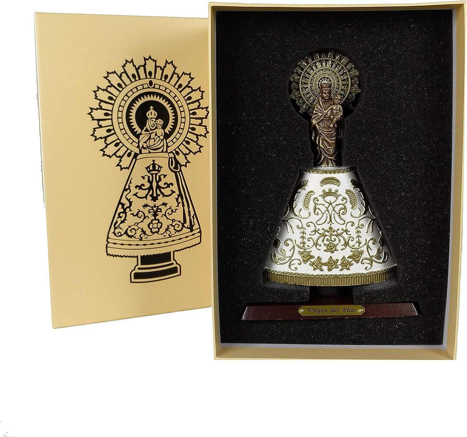 REGALOS LLUNA Virgen Del Carmen 14 Cm - Figura Pintada A Mano Con Excelentes Acabados, Patrona Del Mar, Presentada En Caja Con Imagen